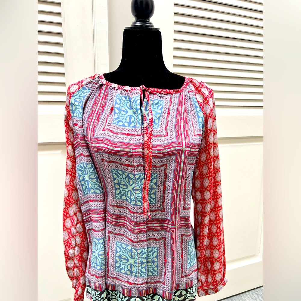 Tolani multi-color blouse